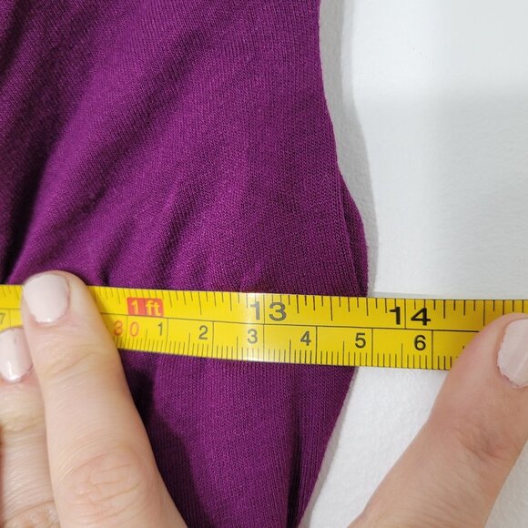 INC Petite Black Purple Red Draped Neckline Sheath Lined Dress Sleeveless TP - Picture 12 of 12